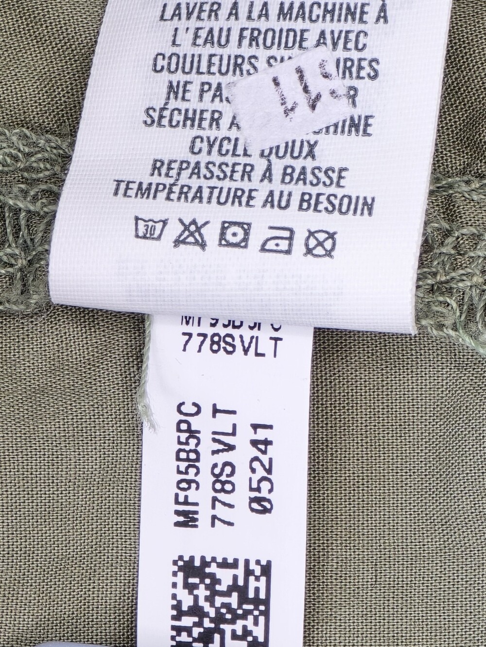 Aerie Easiest Cargo Pants High Waisted Wide Leg Olive Green 100% Cotton Size L - Picture 11 of 11